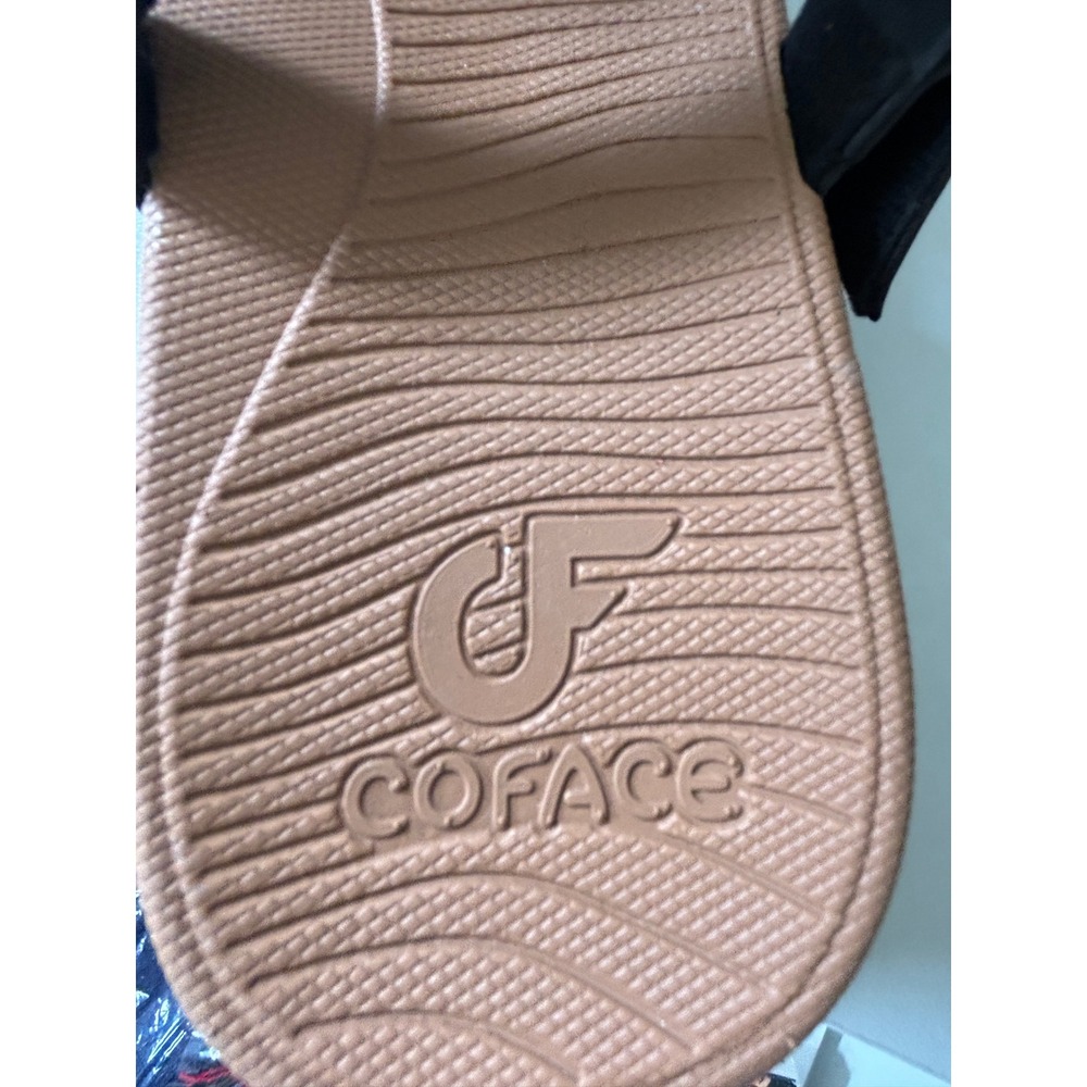 Coface Womens Yoga Mat Sandals Black Fishnet Mesh Hook Loop Strap Size 8 - Picture 4 of 4